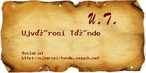 Ujvárosi Tünde névjegykártya